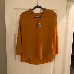 Michael Kors Womens Gommet Long Sleeve Blouse